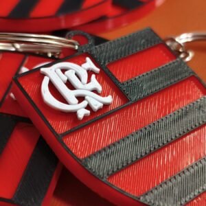 Chaveiro Flamengo 3D – Miniatura Decorativa Impressa em 3D