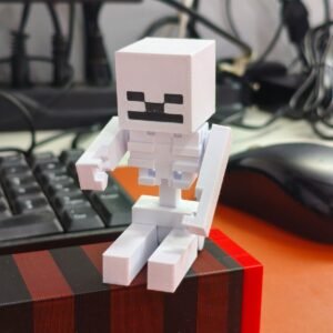 Skeleton Minecraft 3D – Boneco Articulado Colecionável
