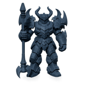 🛡️ Robô de Ferro – Solo Leveling 10CM P/Colorir 🛡️