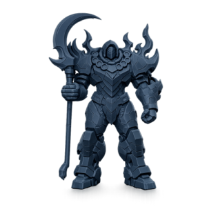 🤖 Robô Tusk – Solo Leveling 10CM P/Colorir 🤖